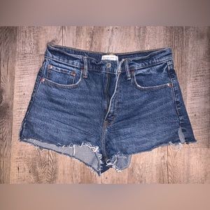Abercrombie denim mom shorts